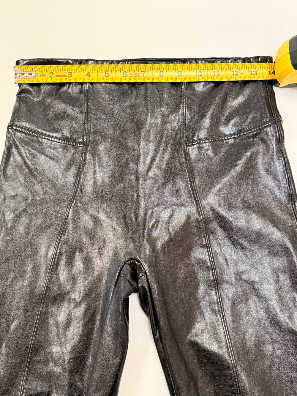 SPANX Faux Leather High-Rise Leggings – Black – Size Medium - Picture 7 of 9
